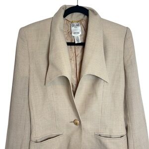 CELINE Paris Vintage Wool Blazer Beige Made in France Size 36
